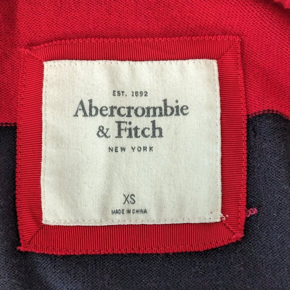 Vintage Y2K ABERCROMBIE & FITCH Cardigan Cashmere Wool Preppy Black Red Size XS - Picture 2 of 9
